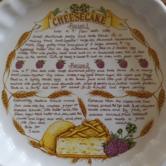 Ashley CeramicsEnglandVintage Flan/Quiche/Pie Dish Oven/Micro/Freezer Proof NWOT - Picture 2 of 14